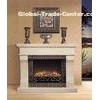 Energy Efficient Imitation Marble Fireplace Heater , Villa Vintage Electric Fireplace