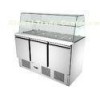 Curved Glass R134a Gastronomie Saladette Counter Fridge 390L For Kitchen