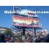 Monopole Highway Steel Structure Billboard Trivision For Commercial Display Ads