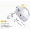 Food Processor 120V / 220V 5 Speed Stainless Steel Hand Blender with Plastic Turning Bowl, Hand Food
