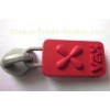 8# Nylon Auto Lock Zipper Slider With Red Puller , Various Finishes