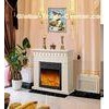 Luxury Free Standing Modern Electric Fireplace , Solid Wood / Resin / HDF Artificial Fireplaces