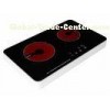 Slim Metal Housing Bottom Glass Ceramic Cooktop Two Burner Zone 1200W and 1800W