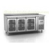 Under Counter Three Glass Door Chillers , Restaurant Cooler GN3100TN/G