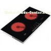 220V Metal housing Bottom Two Zone Electric Ceramic Cooker , 2 Burner Ceramic Cooktop