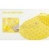 Yellow Non slip Rubber Bath Mat Plastic Bathroom Accessories with Bead Pattern