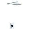 Chrome Wall Mount Bathroom Sink Faucet , Brass Bath Shower Mixer with Single Lever