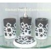 Black plastic bathroom set Round shape plastic bathroom black color