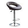 Polished ABS Seat 24 Inch Bar Stools With Backs Moon Shape Indoor Application
