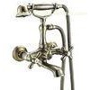 Bronze Wall Mounted Two Hole Bathroom Faucet Brass For Household