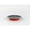 Stainless Steel Red Silicone Base Pottery Soap Dishes 12.1 * 2 H.CM