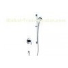Modern Single Lever Wall Mount Bathroom Sink Faucet Brass Concealed Taps , Polished Chrome