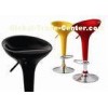 Counter Height  ABS Bar Stools Low Back 360 Degree Swivel Electroplated Frame