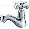 Deck Mounted Brass Single Hole Bathroom Sink Faucet , Commercial Wash Basin Tap