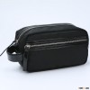 black 1680D enamel pu handle cosmetic bag