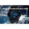 12 / 24 hour Mens Plastic Analog Digital Watch Double Time Zone 50M Waterproof