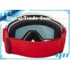 Polarized Red Custom Youth Over The Glasses Ski Goggles Dual Lens With TPU Frame