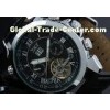 Years Black Stainless Steel Wristwatch 43mm Case , Tourbillon Mens Watch