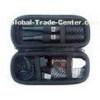 Rubber Shell Portable Electronic Pouches With Double Zipper For E-Cigarette