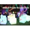 LED Ottoman Cube Bar Chairs , Rechargeable Waterproof Glowing Cube Table