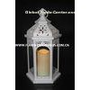 Indoor White Flameless Candle Lanterns / Outdoor Hanging Candle Lanterns for Weddings