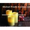 Ivory Wax Pillar LED Remote Control Flameless Candles for Christmas or Event