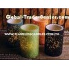 Flameless 2 Layer Carved LED Pillar Candles , Safety Colorful Unique Design LED Candles