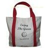 Promotional Grocery Cotton Carrier Bags , Durable Reusable Shopping Bags For Children Clothing