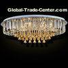 Custom Round Luxury Crystal Ceiling Light With Glass Pearl Drop for Home / Living room