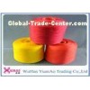 High Tenacity Spun Dyed Polyester Yarn / 100% Polyester Colored Thread Yellow Red Green