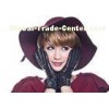 Fashion Women Genuine Leather Gloves / Ladies Black Driving Gloves with Metal Buckles