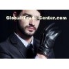 Belt Cuff Sheep Lamb Leather Men's Leather Gloves Black Basic Style for Winter