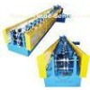 7.5Kw Hydraulic CZ Purlin Roll Forming Machine 3 Ton Passive Decoiler in Yellow and Blue