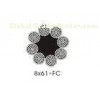 Wear Resistant Steel High Strength Wire Rope Round Strand 8x37
