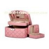 PU leather large jewelry boxes for women with wearable flocking fabric lining