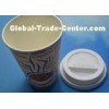 White / Black Double Wall Paper 8oz / 10oz PS Disposable Cup Lid SGS / FDA