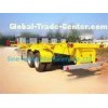 Green 2 Axles Semi Trailer Trucks / Skeleton Container Diesel Transport Trailer