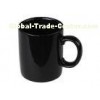 12OZ Black personalized ceramic coffee mugs for Hotel / restaurant / home