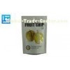 Fruit Chips Matte Black  Stand Up Pouch Package With Round Hanging Hole