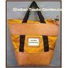 Orange 7 - pin Locking Canvas Bank bag with Hand grip , locked deposit bags
