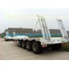 Flatbed Manual Semi Trailer Trucks 4 Axles with Four Double Air Chamber