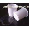 White Disposable Dessert Cups For Salad 40 Degrees 450ml 15oz