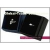 Varnishing / foil stamping and black ring box, Cardboard Jewellery Gift Boxes and Engagement Ring Bo