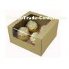 Cupcake / Bakery Recycled Paper Boxes , Kraft Cake Box Trays Insert