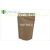 Brown Kraft Paper Stand Up Pouch Aluminum Foil Film Clear Bottom