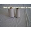 100% Raw White Virgin Polyester Spun Yarn , Automatic Cone