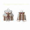 Multi-Function Womens Canvas Backpack Stripe Satchel For School Student