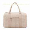 Perforated Ladies Leather Handbags For Formal Business Party Black / Beige Tote