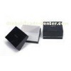 Black Paper Gift Boxes with Special Texture Paper Silver Stamped