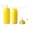 Food grade yellow plastic sauce bottles with Sauce Cap , squeeze sauce bottle